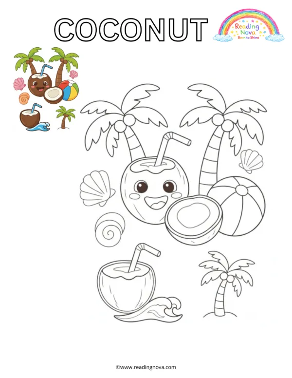 Free colouring page: Coconut