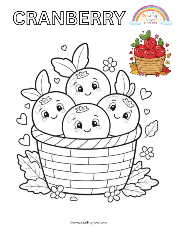 Free colouring page: Cranberry