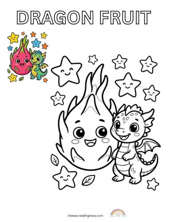 Free colouring page: Dragon Fruit