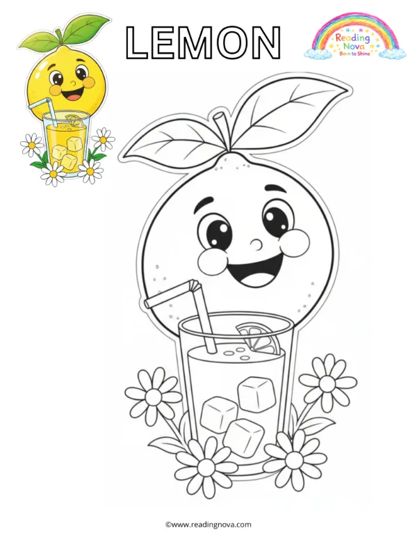 Free colouring page: Lemon