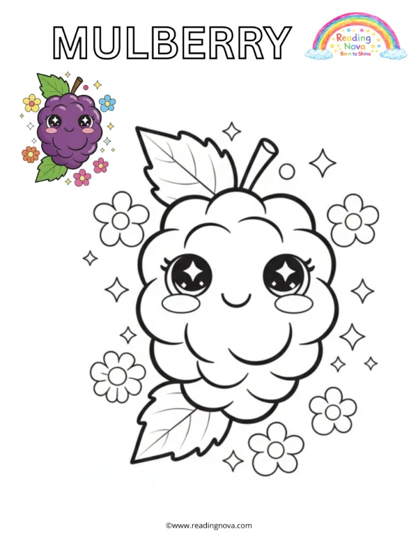 Free colouring page: Mulberry