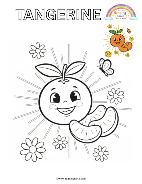 Free colouring page: Tangerine