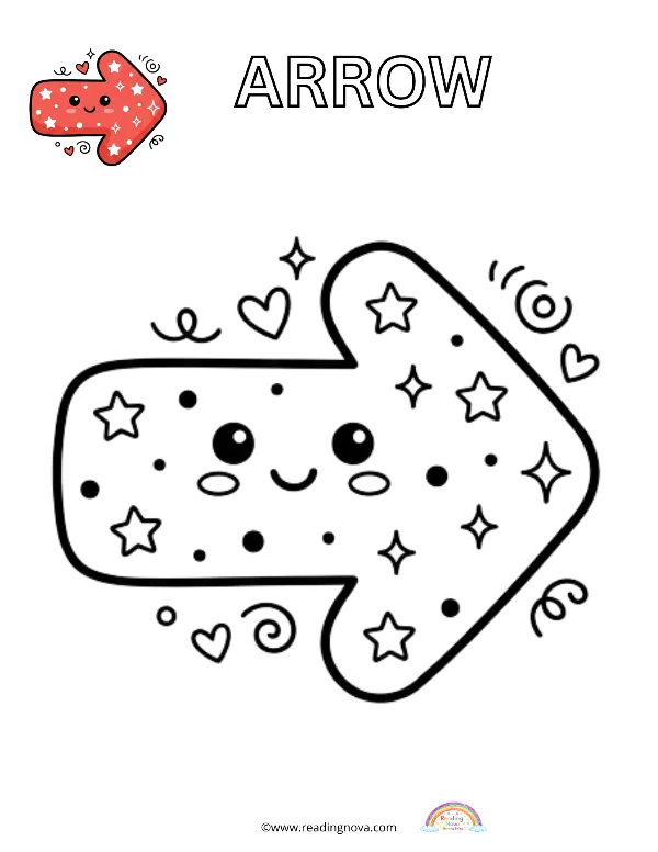 Free colouring page: Arrow