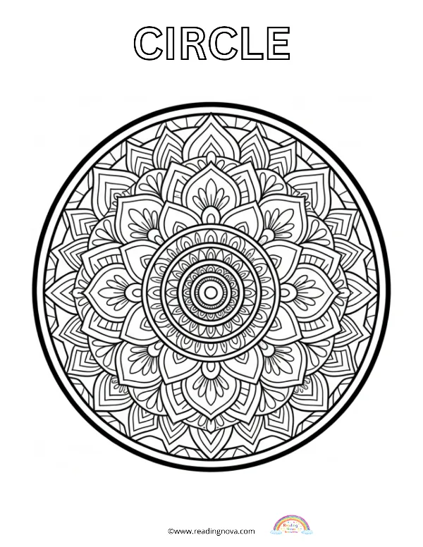 Free colouring page: Circle