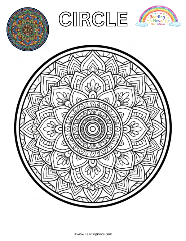 Free colouring page: Circle