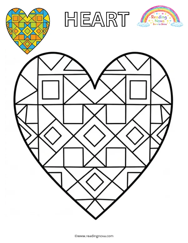 Free colouring page: Heart