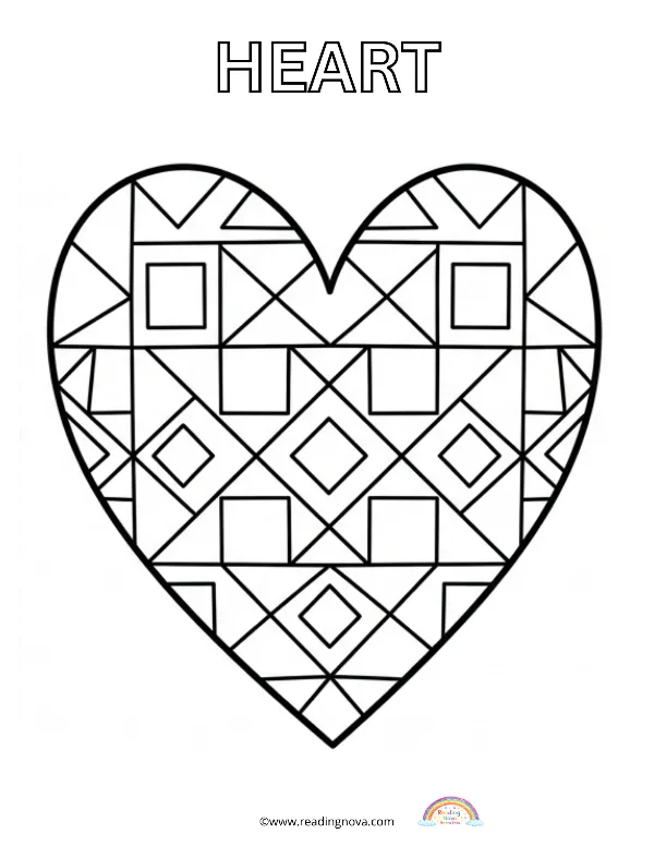 Free colouring page: Heart