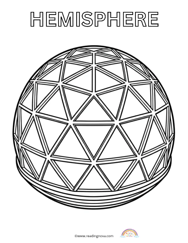 Free colouring page: Hemisphere