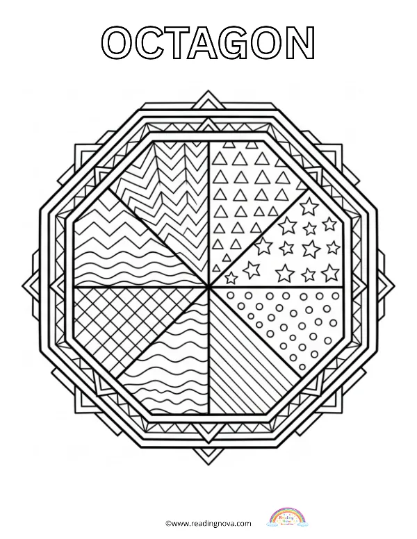 Free colouring page: Octagon