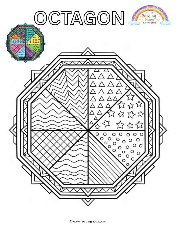 Free colouring page: Octagon