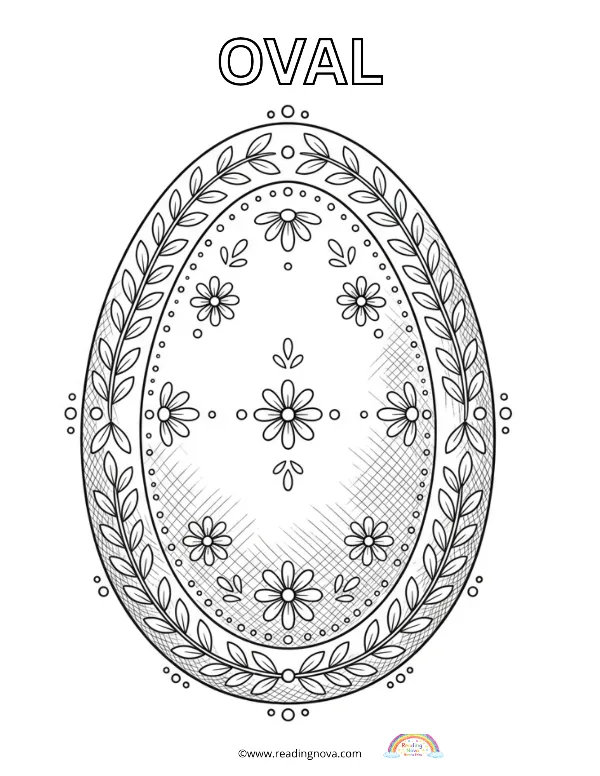 Free colouring page: Oval