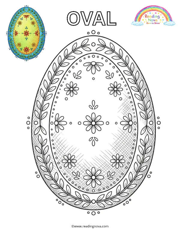 Free colouring page: Oval