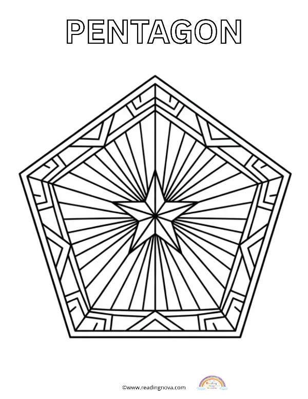 Free colouring page: Pentagon