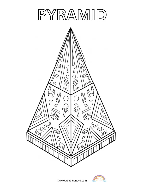 Free colouring page: Pyramid