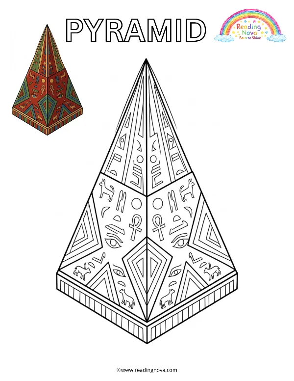 Free colouring page: Pyramid