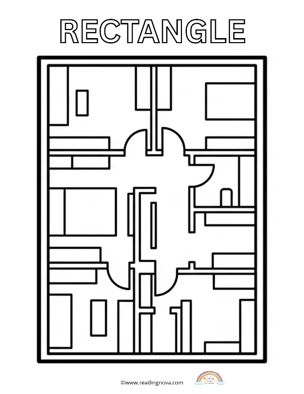 Free colouring page: Rectangle