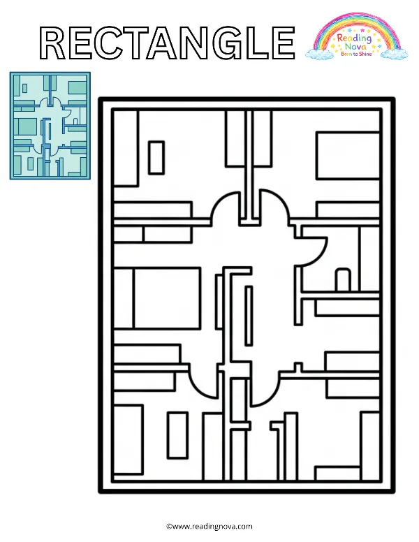 Free colouring page: Rectangle
