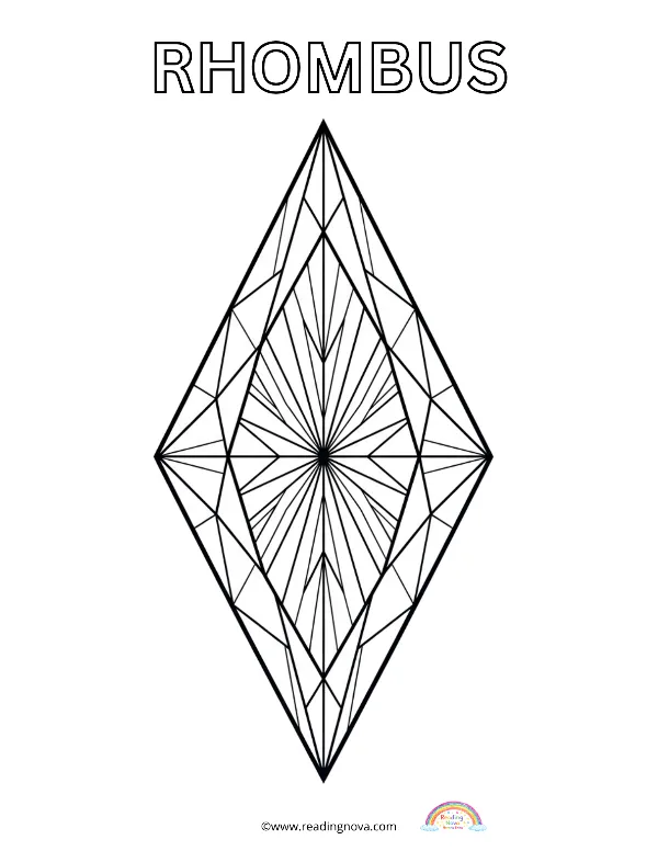 Free colouring page: Rhombus