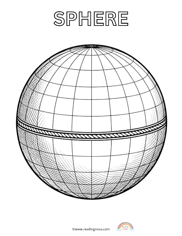 Free colouring page: Sphere