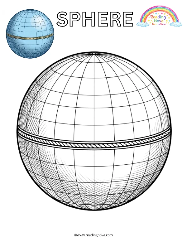 Free colouring page: Sphere