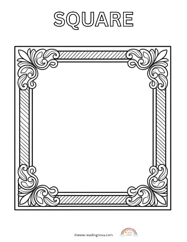 Free colouring page: Square
