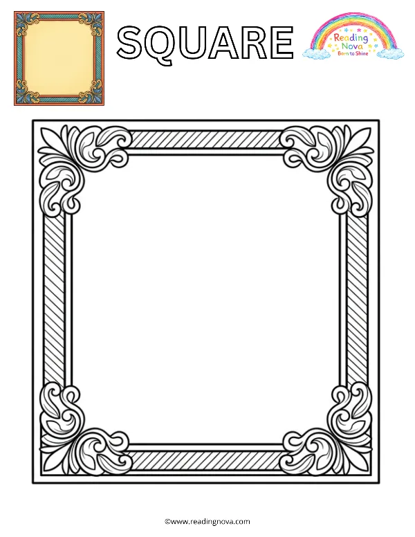 Free colouring page: Square