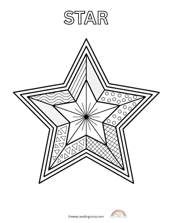 Free colouring page: Star