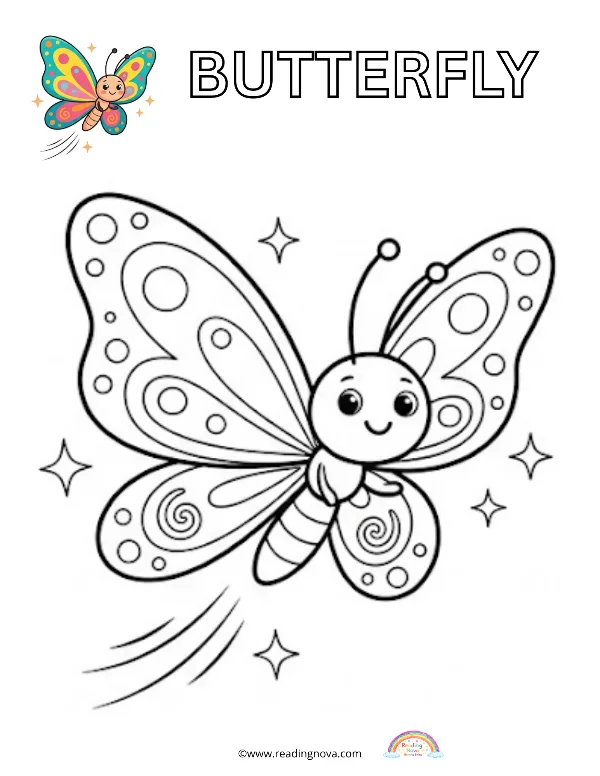 Free colouring page: Butterfly