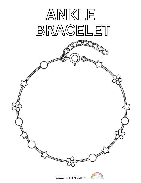 Free colouring page: Ankle Bracelet