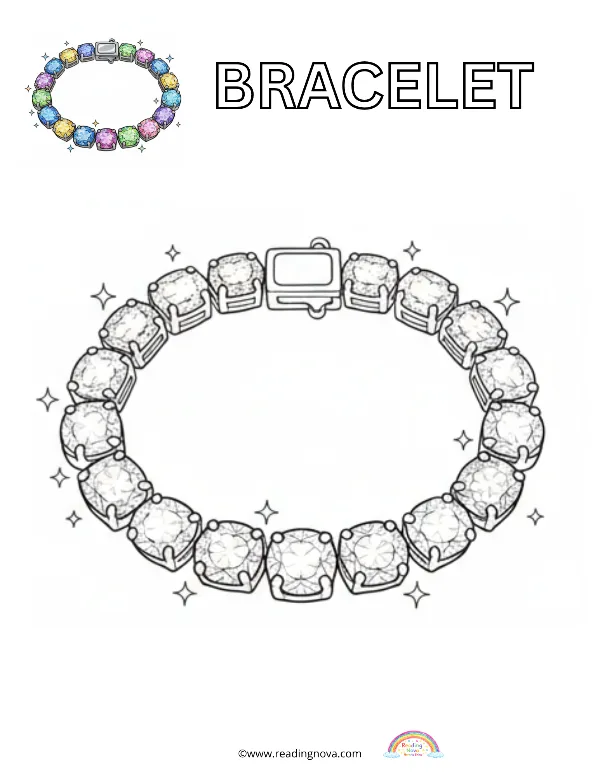 Free colouring page: Bracelet