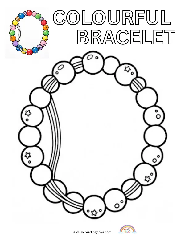 Free colouring page: Colourful Bracelet