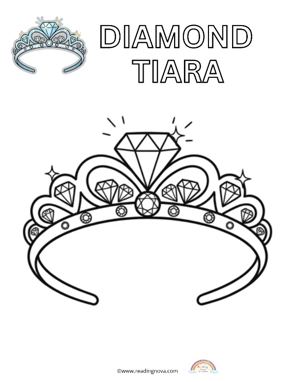 Free colouring page: Diamond Tiara