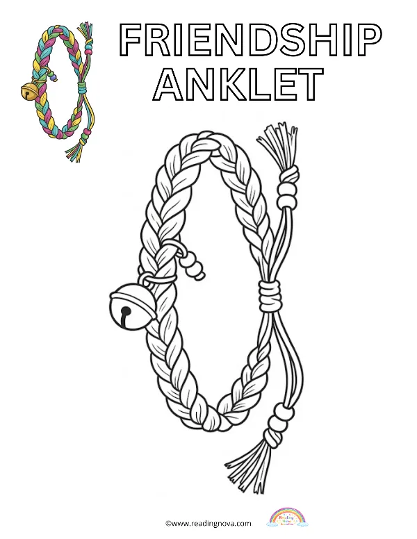 Free colouring page: Friendship Anklet
