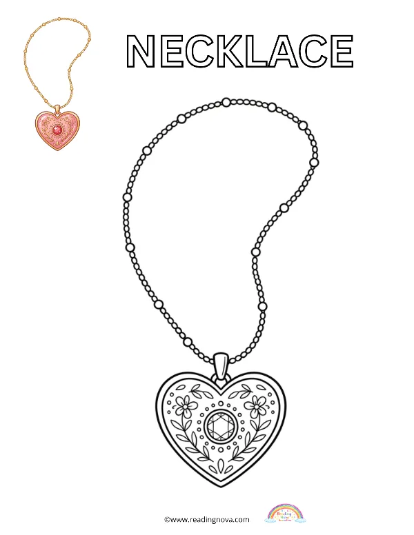 Free colouring page: Necklace