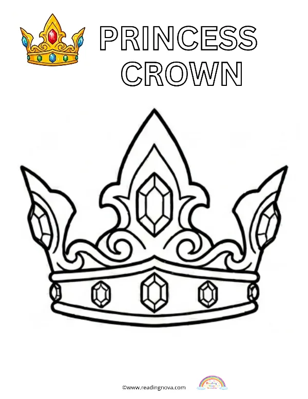 Free colouring page: Princess Crown