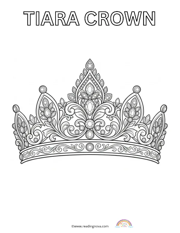 Free colouring page: Tiara Crown