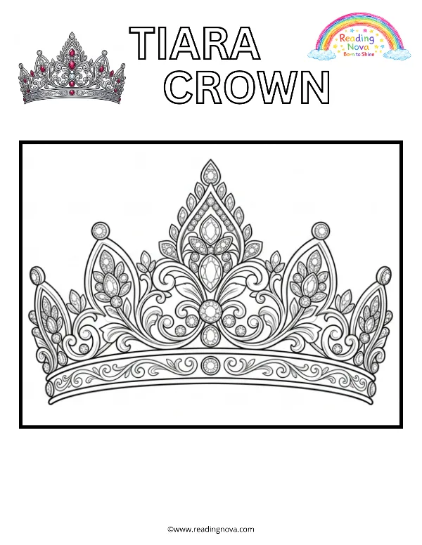 Free colouring page: Tiara Crown