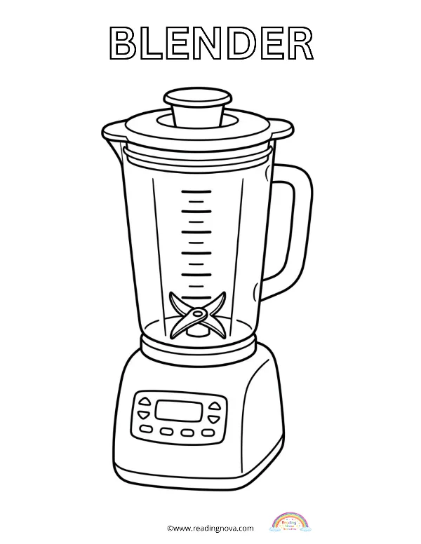 Free colouring page: Blender