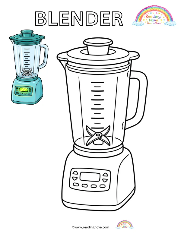Free colouring page: Blender