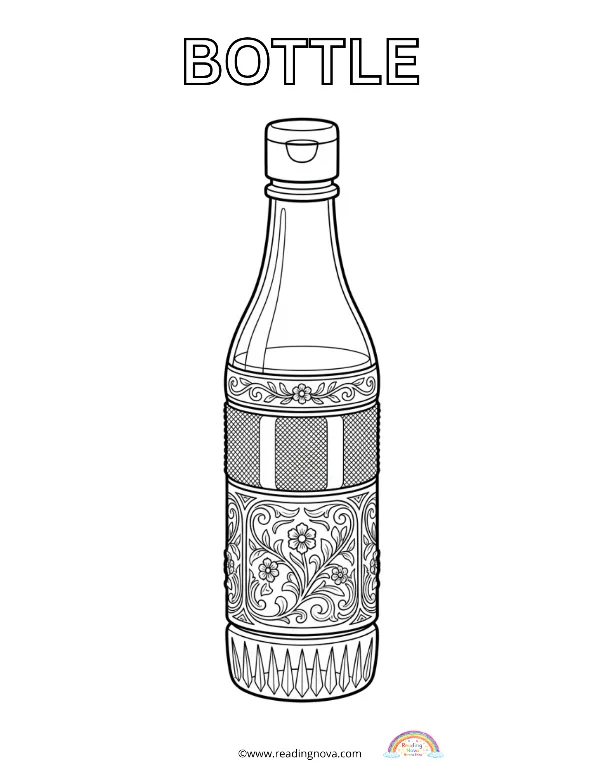 Free colouring page: Bottle