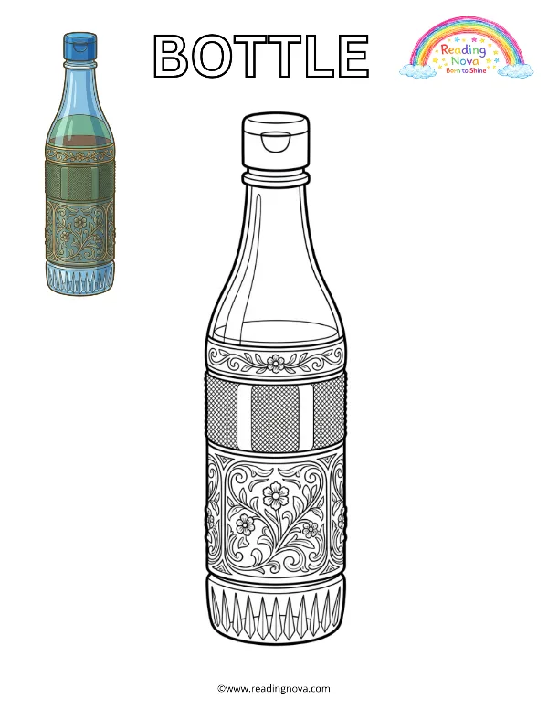 Free colouring page: Bottle