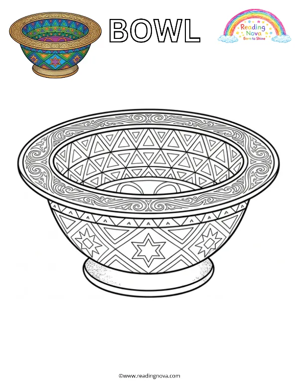 Free colouring page: Bowl