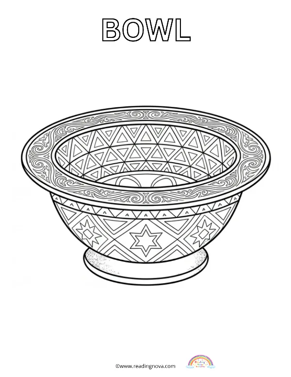 Free colouring page: Bowl
