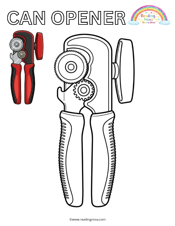 Free colouring page: Can Opener