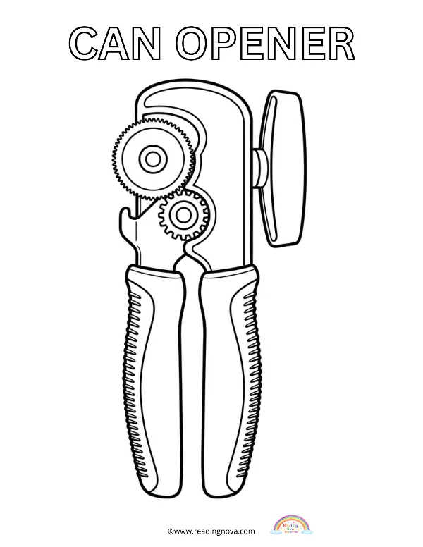 Free colouring page: Can Opener