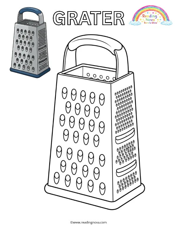 Free colouring page: Grater
