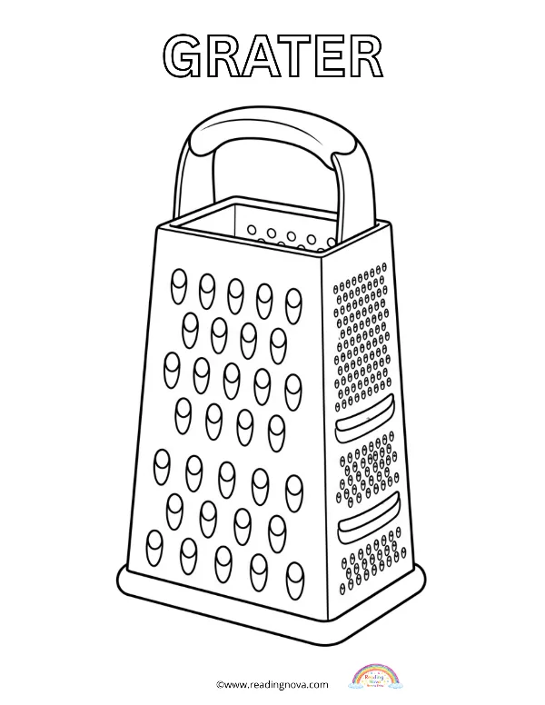 Free colouring page: Grater