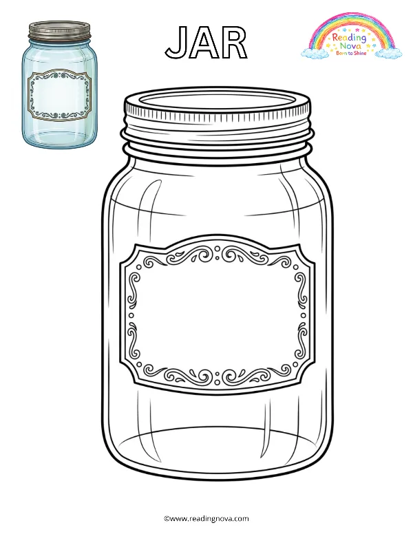 Free colouring page: Jar
