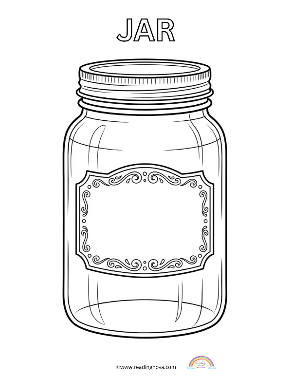 Free colouring page: Jar