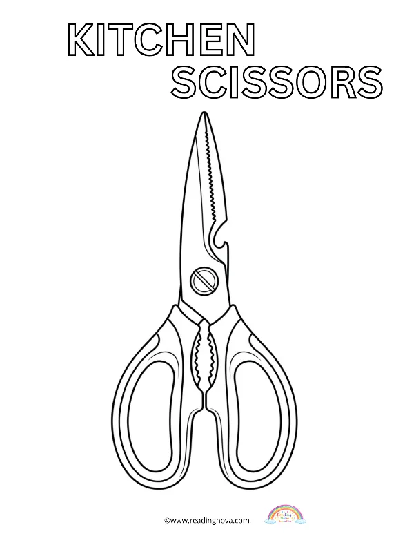 Free colouring page: Kitchen Scissors